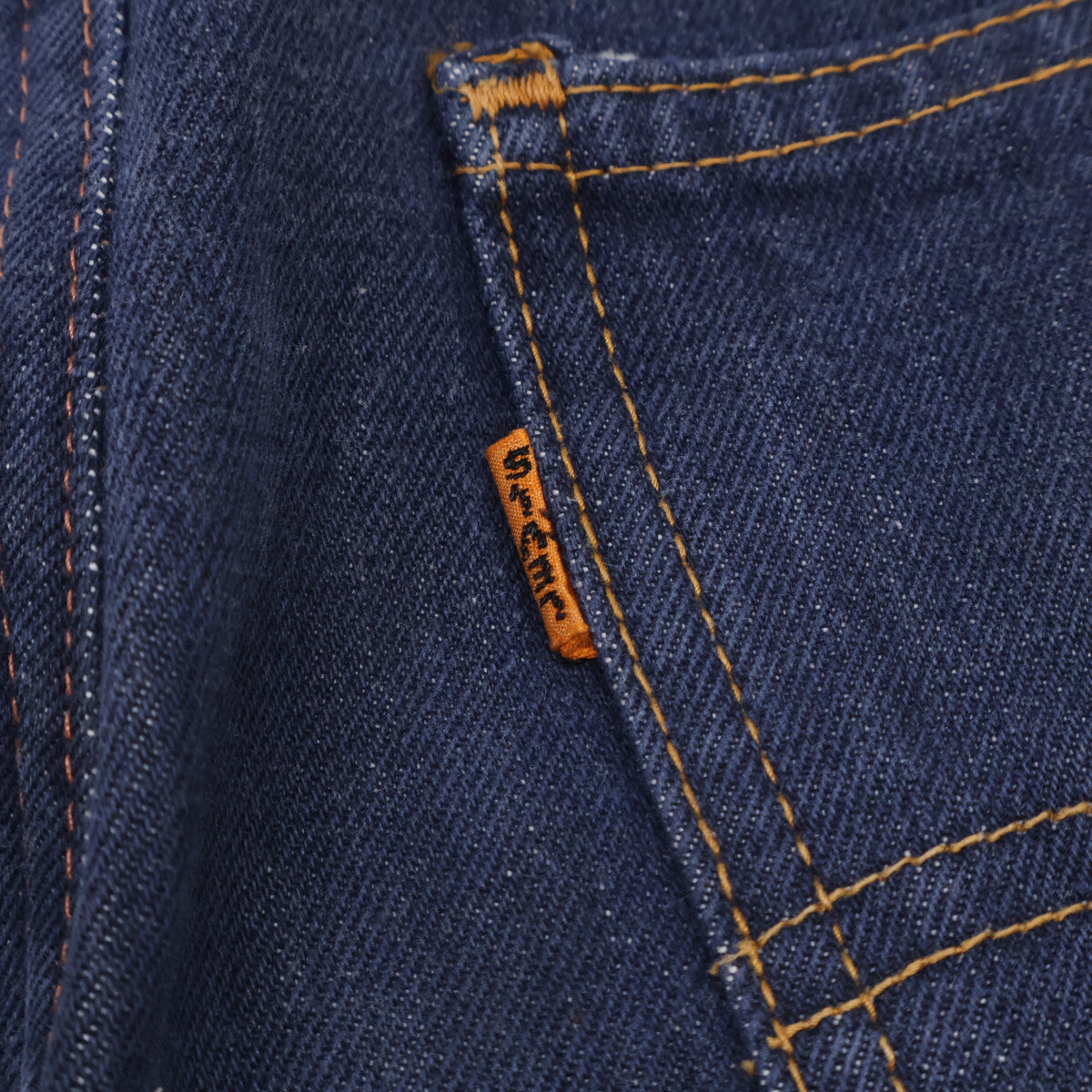 LEVI'S 李维斯 70年代 42TALON 先染海军蓝 646 橙色标签 喇叭牛仔裤 裤装