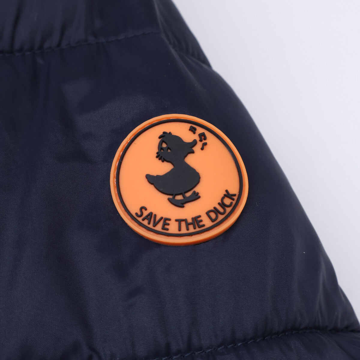SAVE THE DUCK navy Ultra Light Jacket fleece-hood padded coat coat