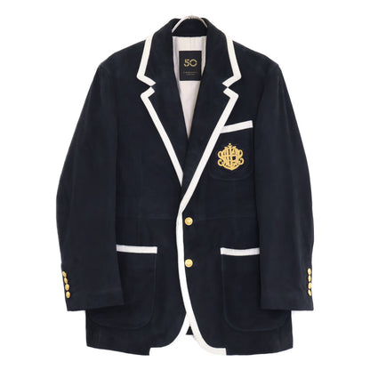 Cinquanta Ships 50th-anniversary exclusive black goat suede piped blazer jacket