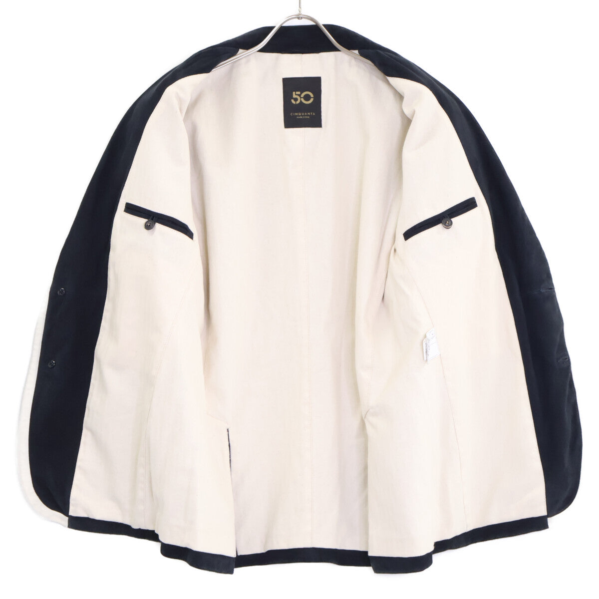 Cinquanta Ships 50th-anniversary exclusive black goat suede piped blazer jacket