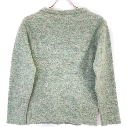 45R 5108085 Green 100% Wool Crew Neck Knit Top