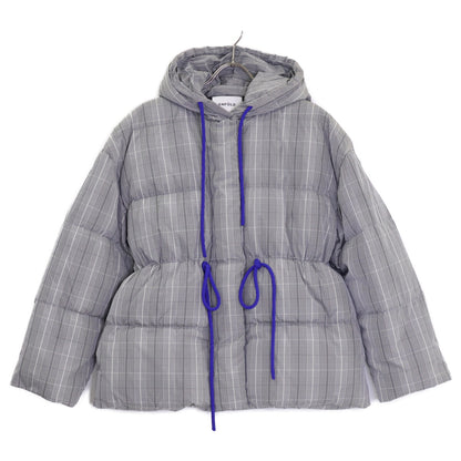 ENFOLD 300GA130-2800 23AW Gray MINIMAL DOWN-JACKET Drawstring Hooded Down Jacket 36