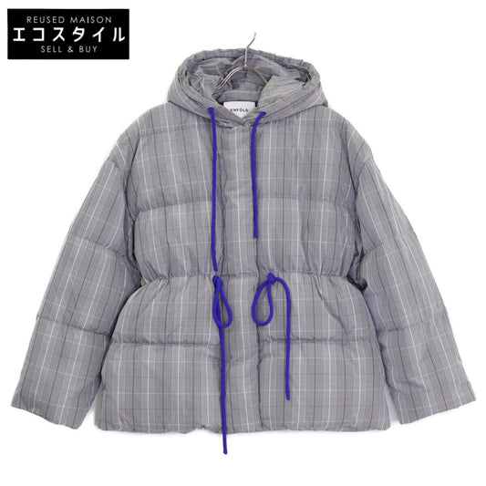 ENFOLD エンフォルド 300GA130-2800 23AW グレー MINIMAL DOWN-JACKET ドローストリングフーデッドダウンジャケット ジャケット