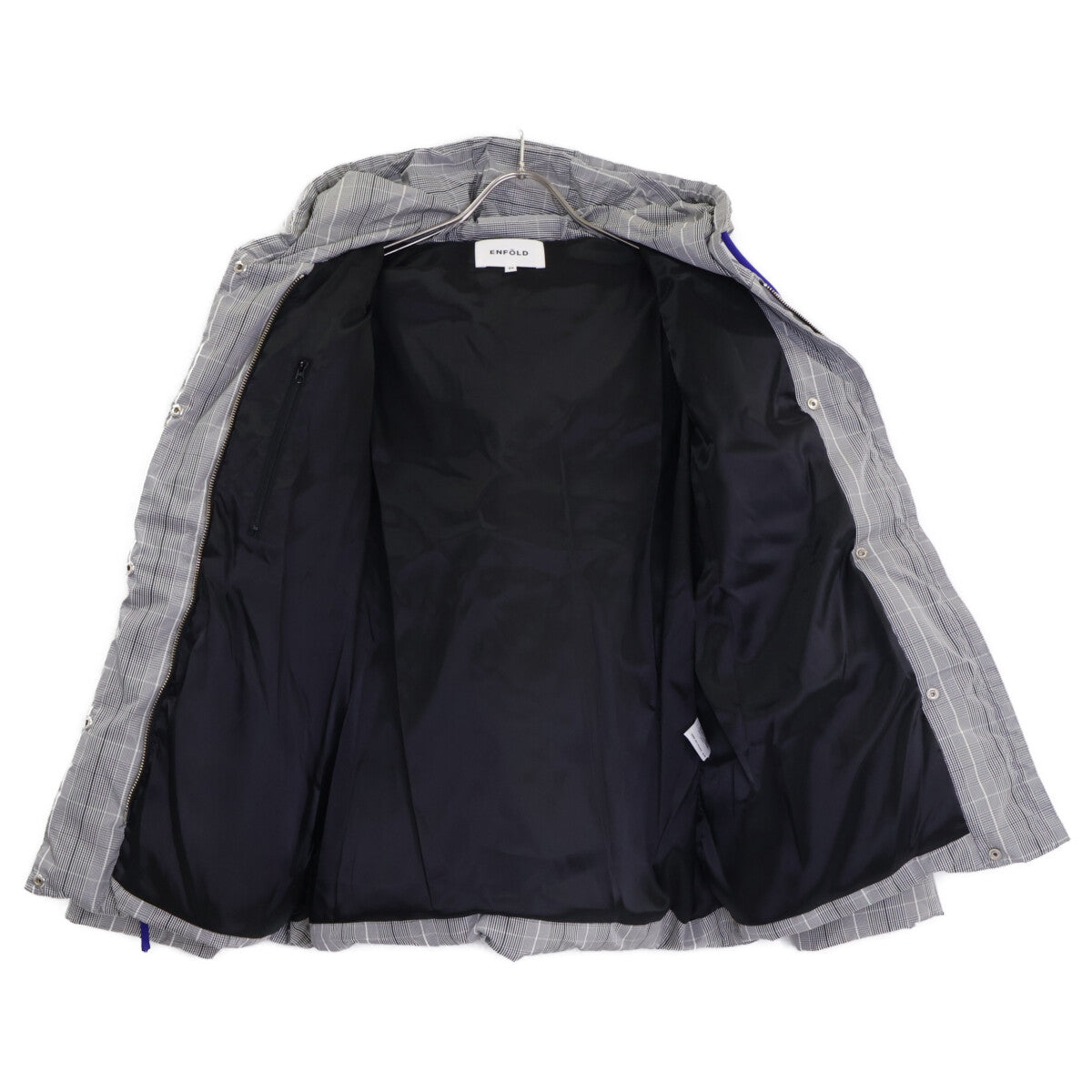 ENFOLD 300GA130-2800 23AW Gray MINIMAL DOWN-JACKET Drawstring Hooded Down Jacket 36