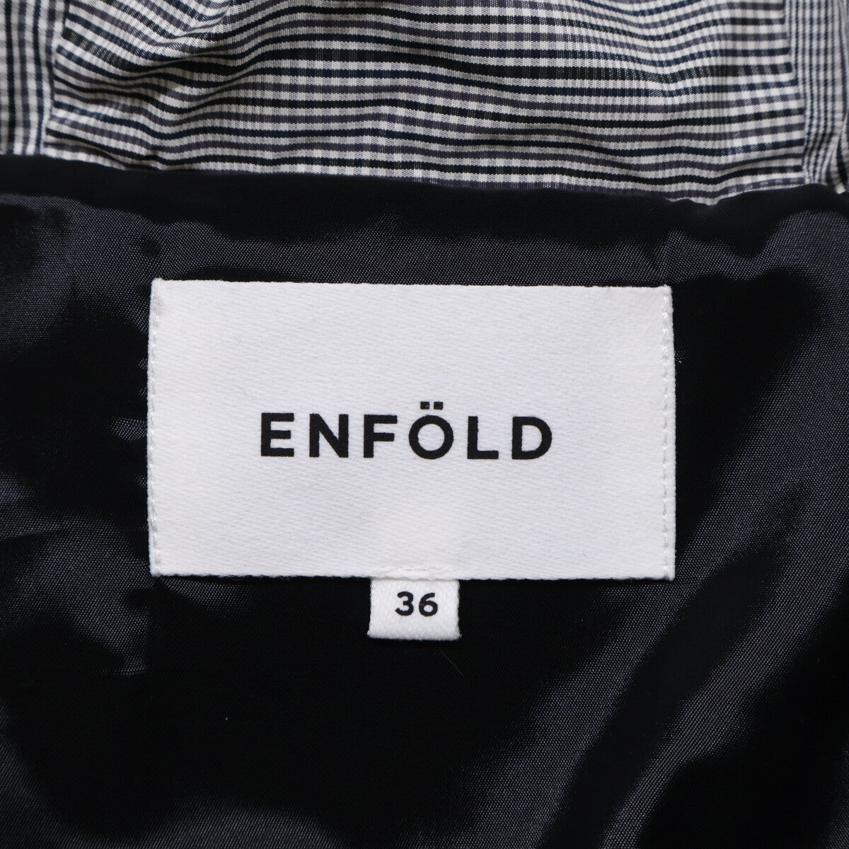 ENFOLD 300GA130-2800 23AW Gray MINIMAL DOWN-JACKET Drawstring Hooded Down Jacket 36