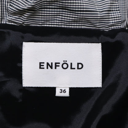 ENFOLD 300GA130-2800 23AW Gray MINIMAL DOWN-JACKET Drawstring Hooded Down Jacket 36
