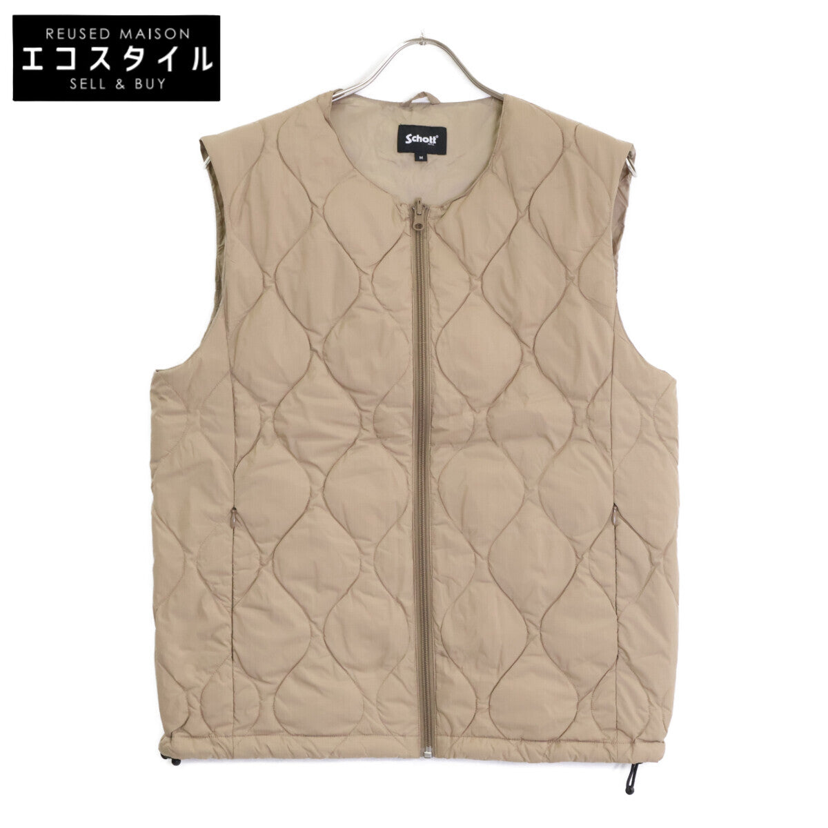 schott ショット 【×TAION】25SS ベージュ ナイロン ダウンベスト ベスト