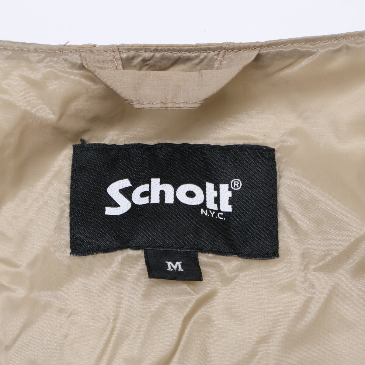 schott ショット 【×TAION】25SS ベージュ ナイロン ダウンベスト ベスト