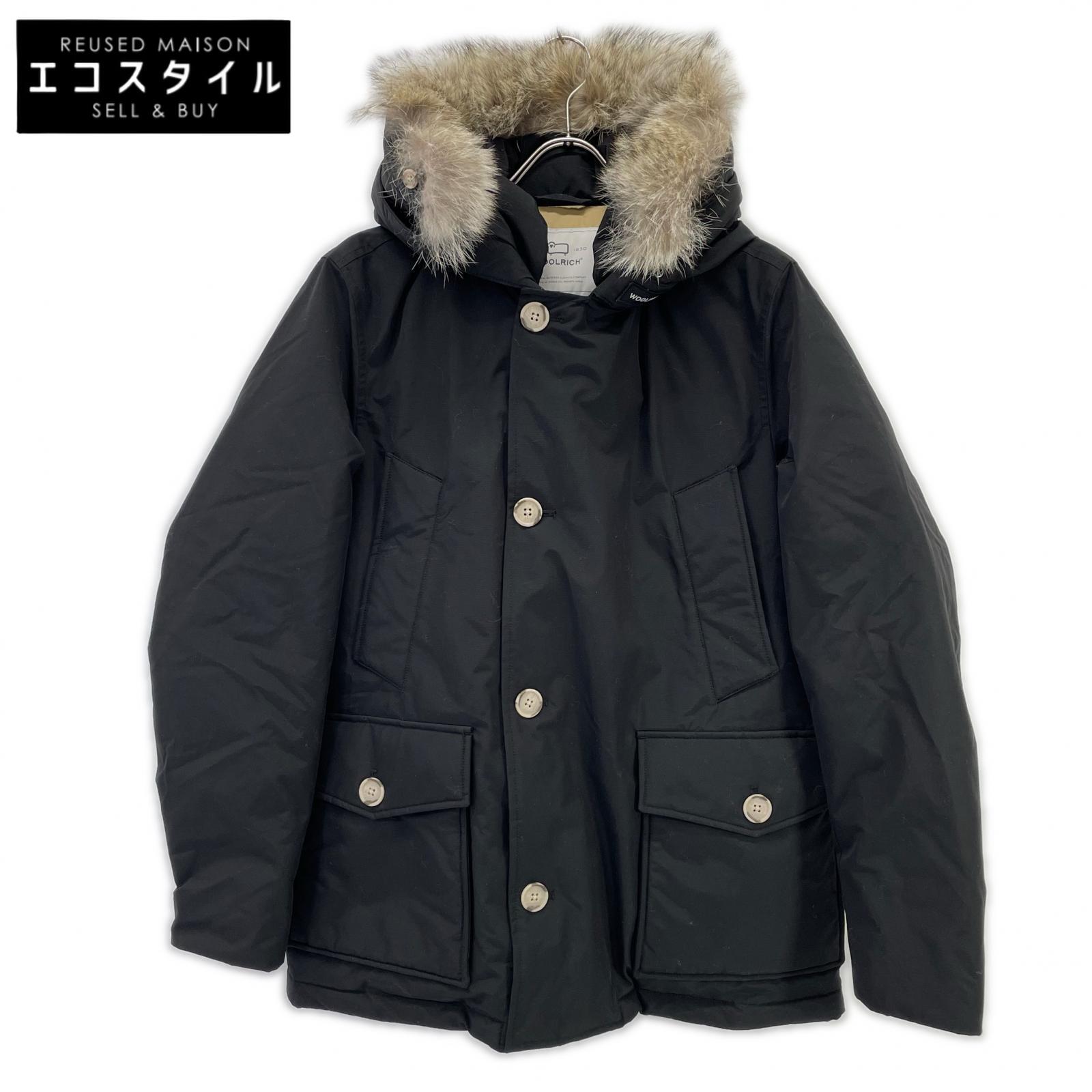 WOOLRICH 乌尔里希 WOOU0484 25AW 黑色 短款北极派克大衣/SHORT ARCTIC PARKA 带毛领羽绒服 夹克 S