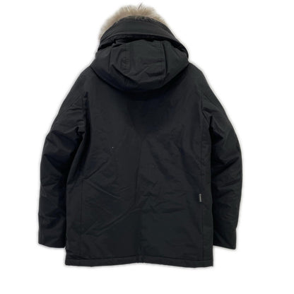 WOOLRICH 乌尔里希 WOOU0484 25AW 黑色 短款北极派克大衣/SHORT ARCTIC PARKA 带毛领羽绒服 夹克 S