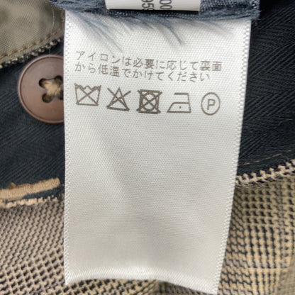 RRL 双RL 782959750001 灰褐色 羊毛 格纹纽扣门襟 中缝 锥形西裤 下装