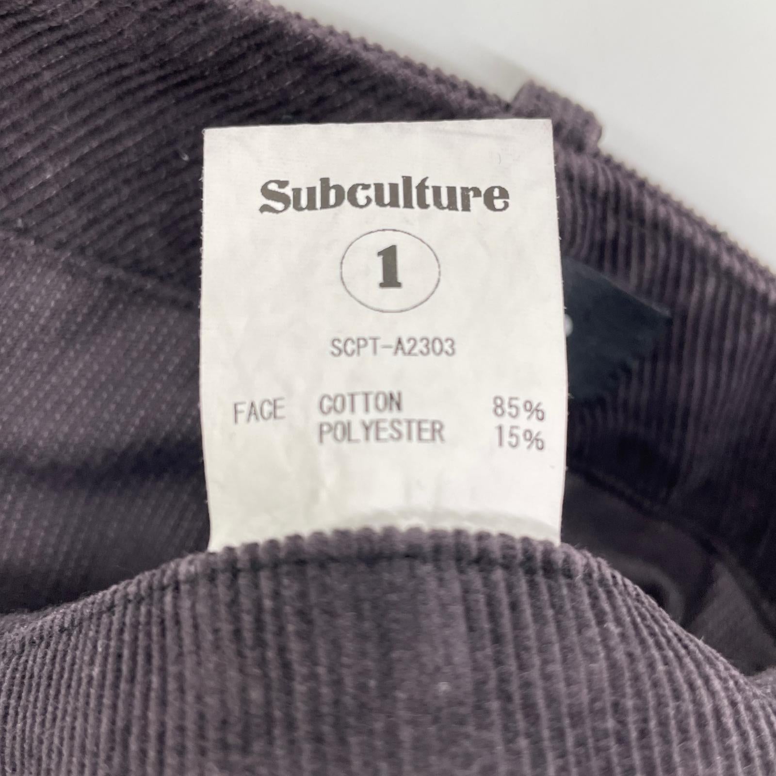 SC Subculture SCPT-A2303 Zipper Fly Corduroy Baker Pants Bottoms [Excellent Condition]