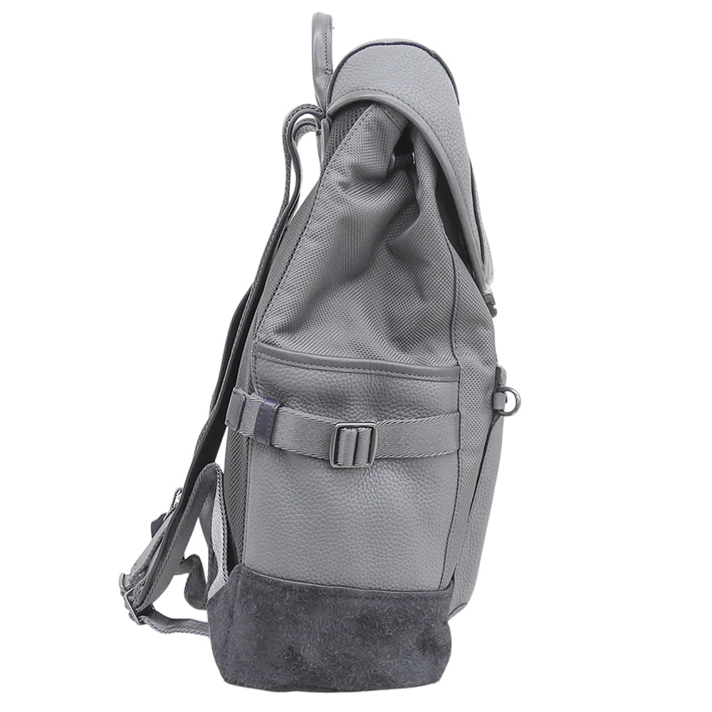 COACH コーチ 美品 マンハッタン レザー×スエード バック パック リュック デイパック メンズ グレー 86735