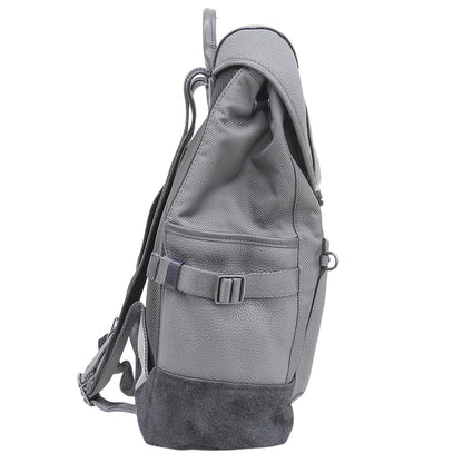 COACH コーチ 美品 マンハッタン レザー×スエード バック パック リュック デイパック メンズ グレー 86735