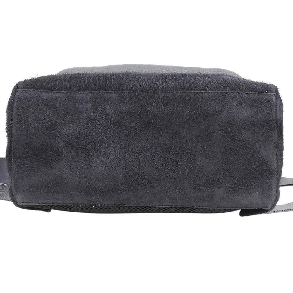 COACH コーチ 美品 マンハッタン レザー×スエード バック パック リュック デイパック メンズ グレー 86735