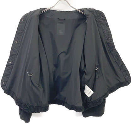 TATRAS 24AW LTAT24A4042-L ANNABELLA Black Collarless Boa Jacket 03