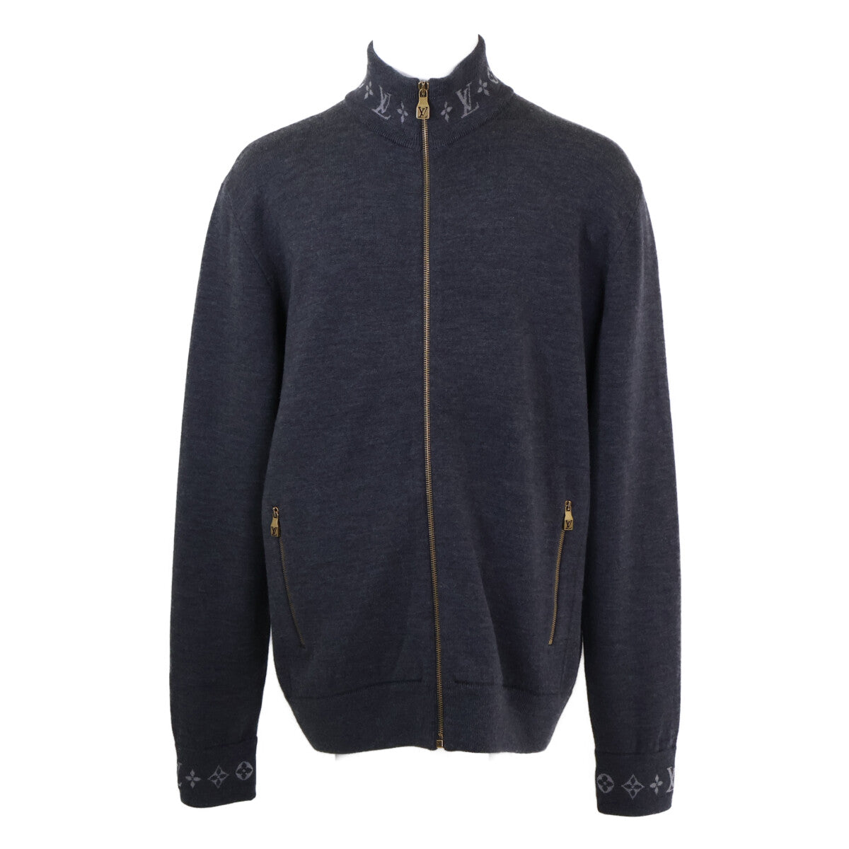 【美品/国内正規/25年製】RM251MQ PWZ HSN51W/1AGJWJ モノグラム ダブルフェイス ニット ウール トラベル ブルゾン ジャケット XL メンズ