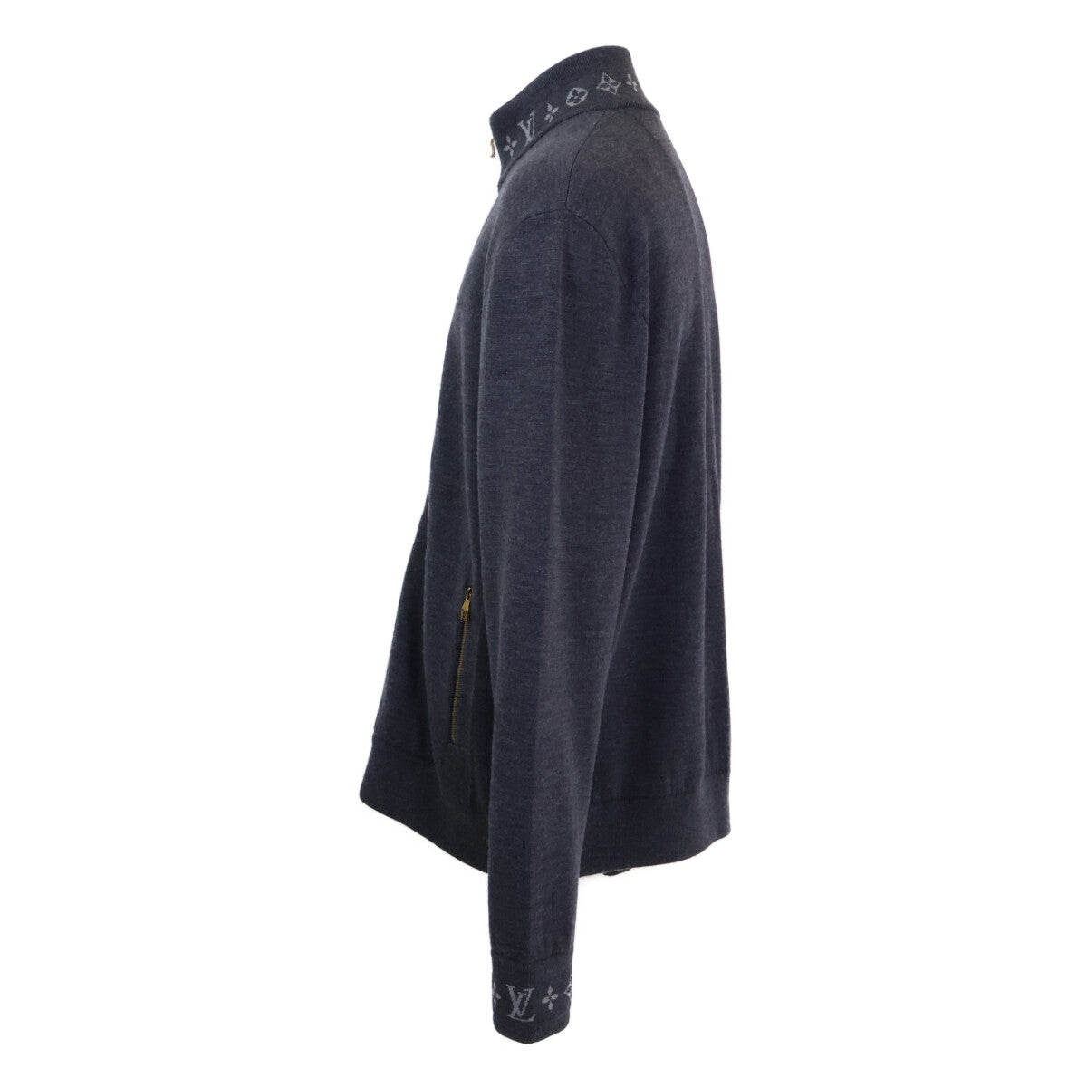 【美品/国内正規/25年製】RM251MQ PWZ HSN51W/1AGJWJ モノグラム ダブルフェイス ニット ウール トラベル ブルゾン ジャケット XL メンズ
