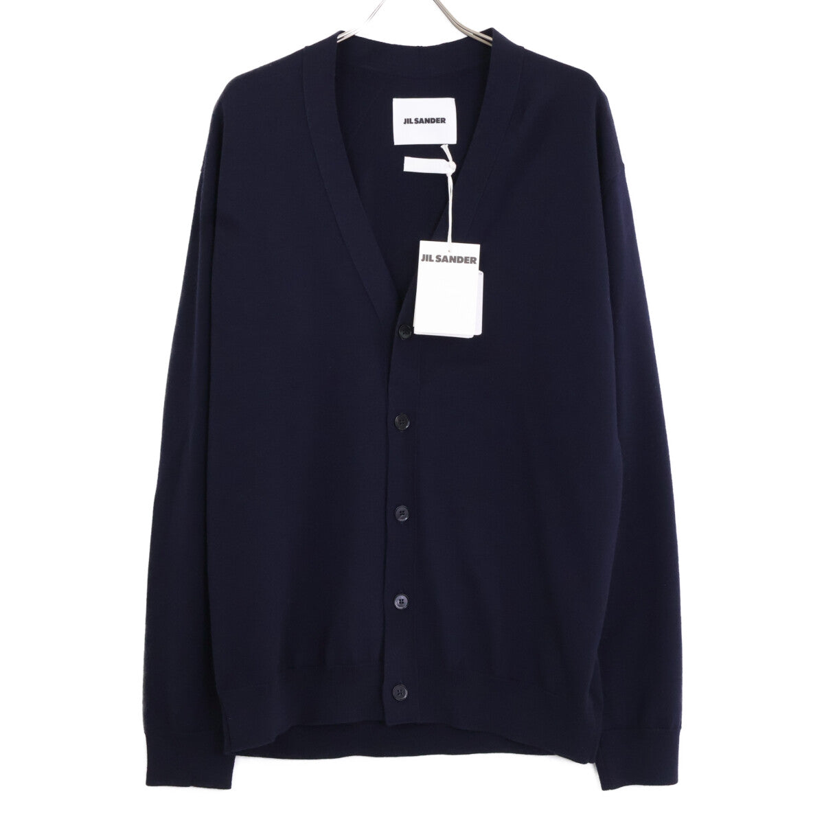JIL SANDER 【Like New/Domestic/24AW】J23HP0001 Heavyweight Superfine Merino Wool V-Neck Knit Cardigan Top