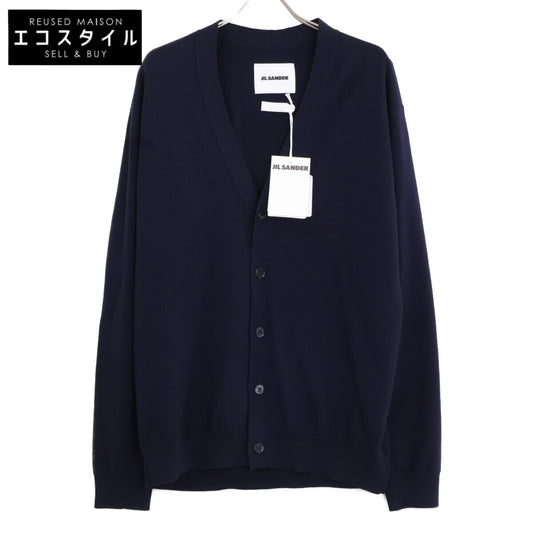 JILSANDER ジルサンダー 【新品同様/国内正規/24AW】J23HP0001 ヘビーウェイト スーパーファインメリノ ウール Vネック ニットカーディガン トップス
