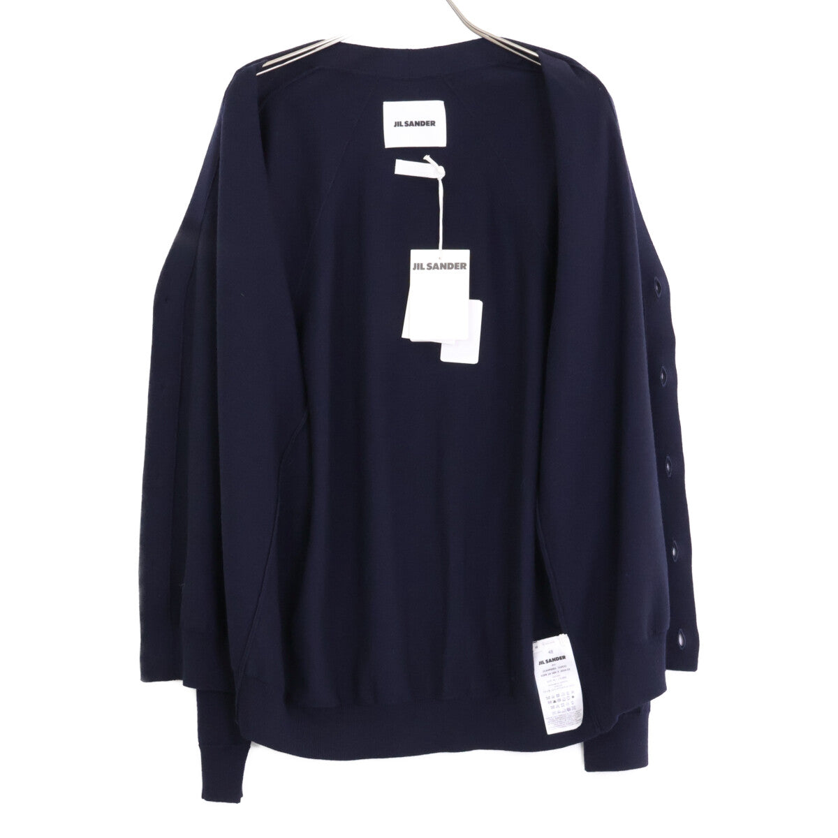 JIL SANDER 【Like New/Domestic/24AW】J23HP0001 Heavyweight Superfine Merino Wool V-Neck Knit Cardigan Top