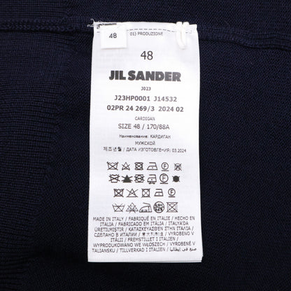 JIL SANDER 【Like New/Domestic/24AW】J23HP0001 Heavyweight Superfine Merino Wool V-Neck Knit Cardigan Top