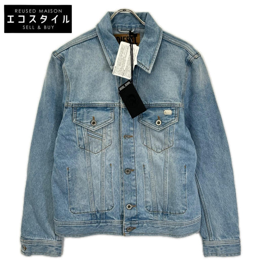 DIESEL ディーゼル 00SU1D ライトブルー コットン メタルロゴ デニムジャケット ジャケット