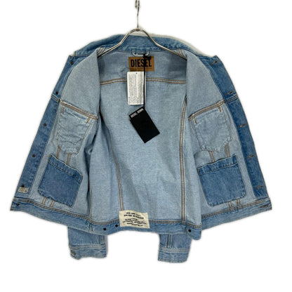 DIESEL ディーゼル 00SU1D ライトブルー コットン メタルロゴ デニムジャケット ジャケット