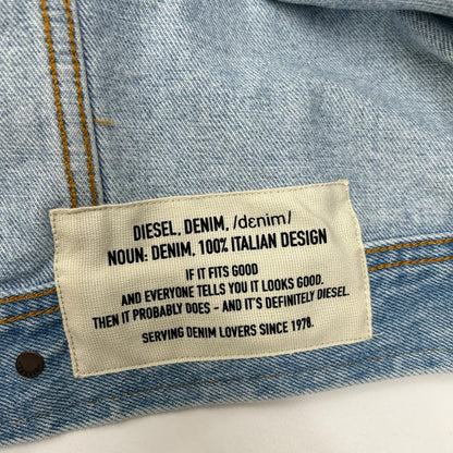 DIESEL ディーゼル 00SU1D ライトブルー コットン メタルロゴ デニムジャケット ジャケット