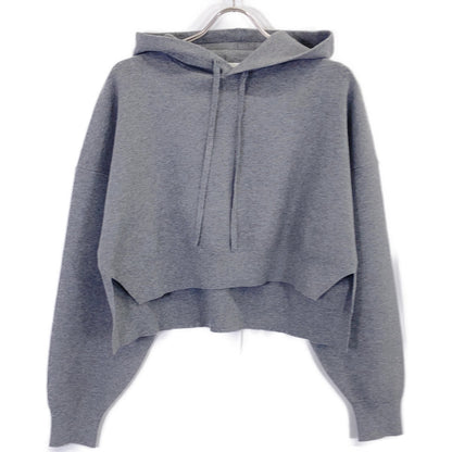 ENFOLD エンフォルド 25AW 300IA170-1861 グレー レーヨン混 CROPPED HOODED PULLOVER/クロップドフーディ トップス