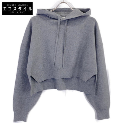 ENFOLD エンフォルド 25AW 300IA170-1861 グレー レーヨン混 CROPPED HOODED PULLOVER/クロップドフーディ トップス