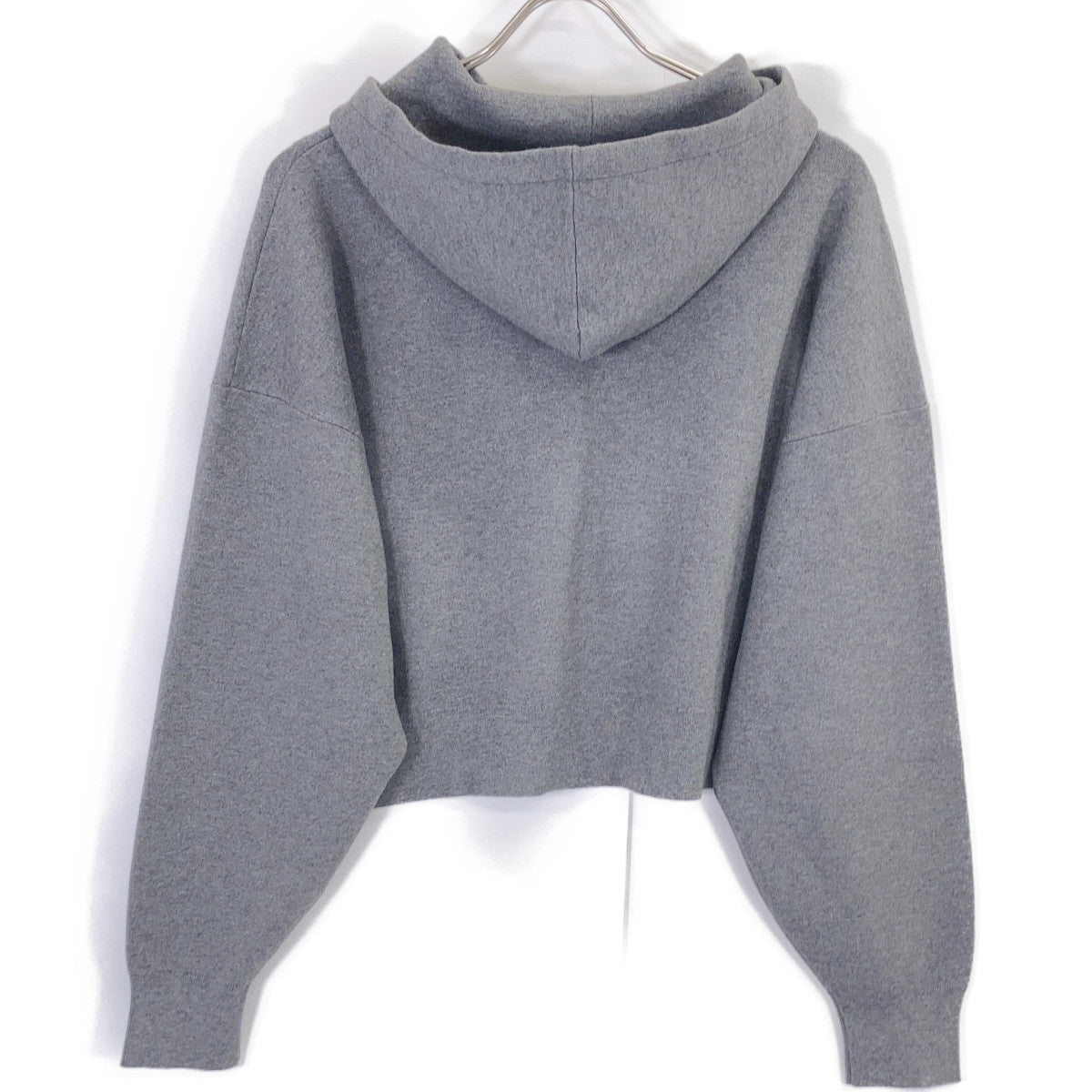 ENFOLD エンフォルド 25AW 300IA170-1861 グレー レーヨン混 CROPPED HOODED PULLOVER/クロップドフーディ トップス