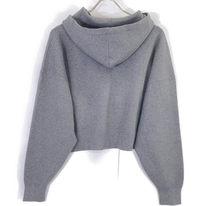 ENFOLD エンフォルド 25AW 300IA170-1861 グレー レーヨン混 CROPPED HOODED PULLOVER/クロップドフーディ トップス