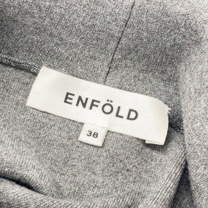 ENFOLD ENFOLD 25AW 300IA170-1861 灰色 嫘萦混纺 CROPPED HOODED PULLOVER/短款连帽衫上衣