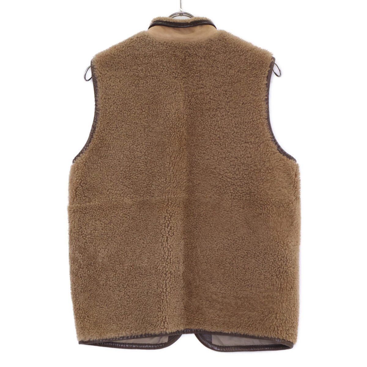 EMMETI Tyson brown lambskin stand-collar shearling fleece vest vest