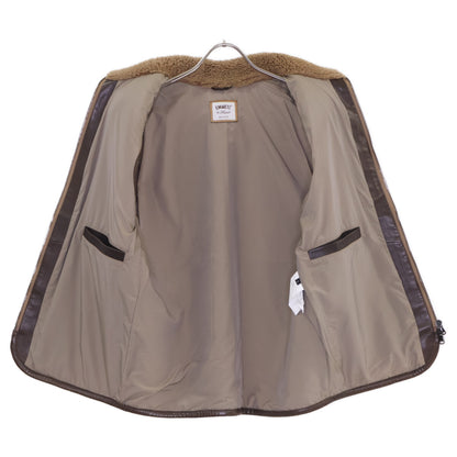 EMMETI Tyson brown lambskin stand-collar shearling fleece vest vest