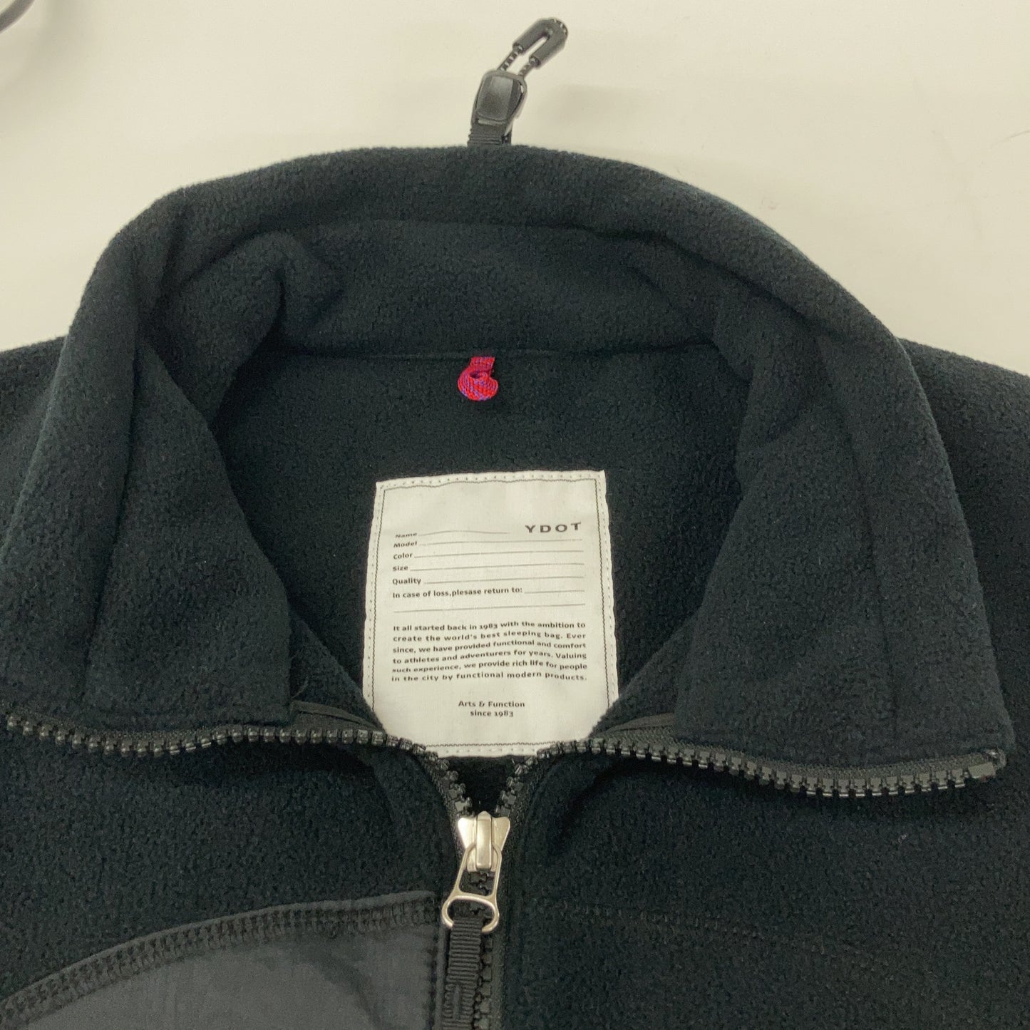 YDOT 25AW YU31602 Black Microfleece TECH FLEECE CIRCLE ANORAK VEST