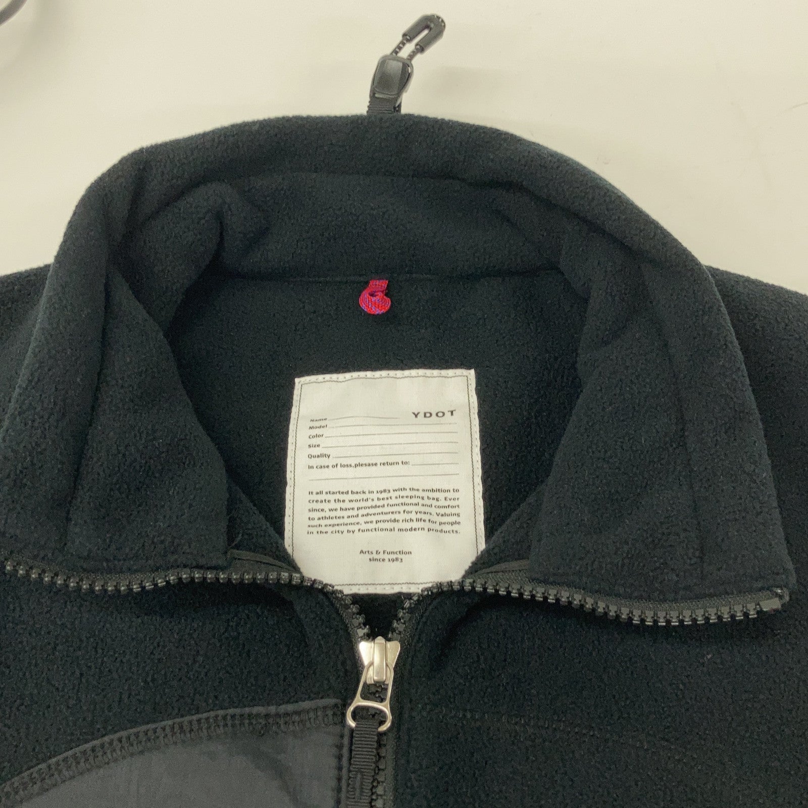 YDOT 25AW YU31602 Black Microfleece TECH FLEECE CIRCLE ANORAK VEST