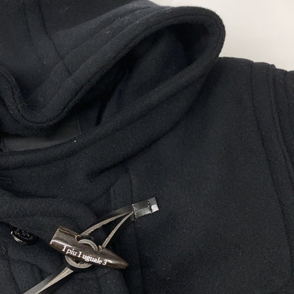 1piu1uguale3 ウノピゥウノウグァーレトレ MRC158-WOL158 ブラック DUFFLE COAT フーデッドダッフルコート コート