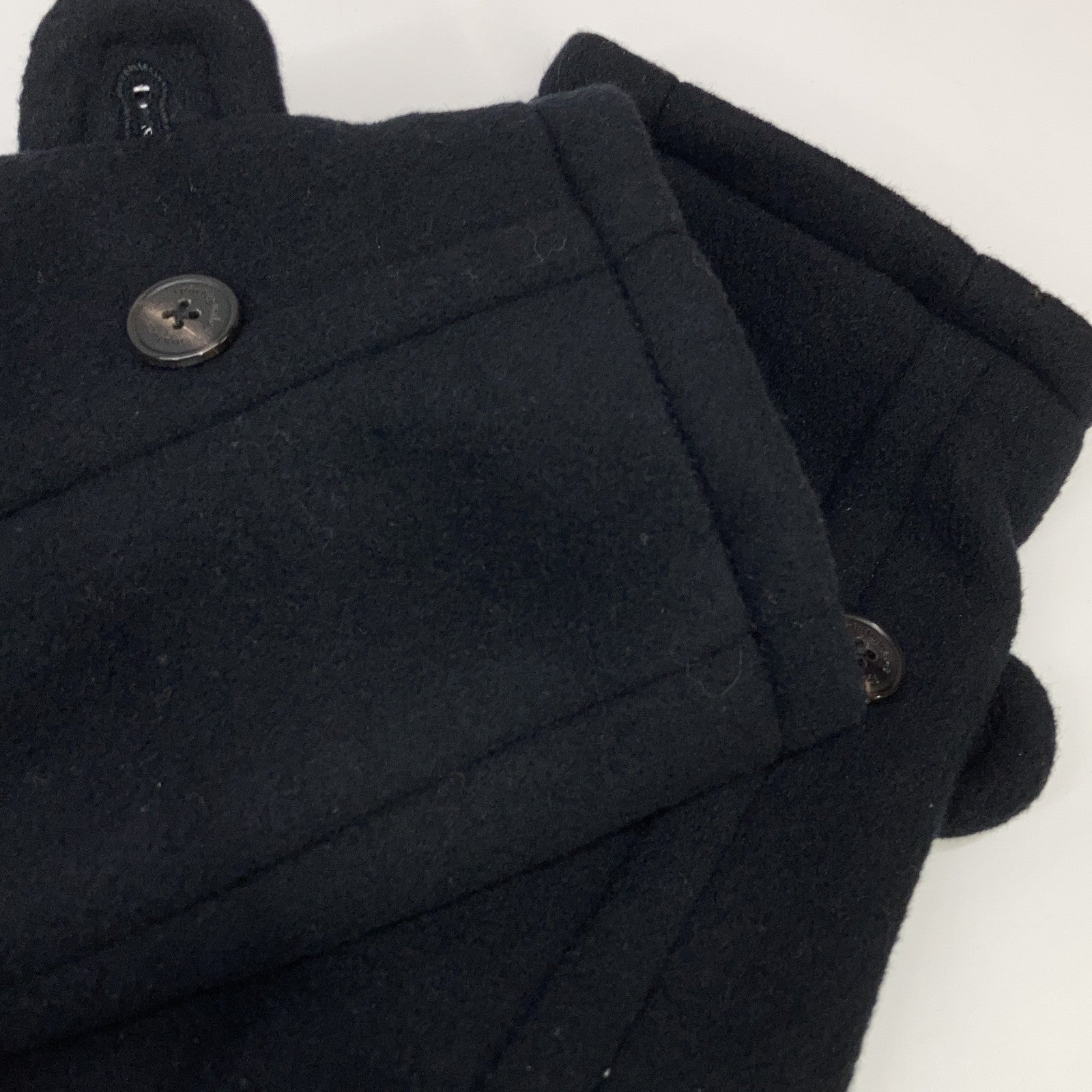 1piu1uguale3 ウノピゥウノウグァーレトレ MRC158-WOL158 ブラック DUFFLE COAT フーデッドダッフルコート コート