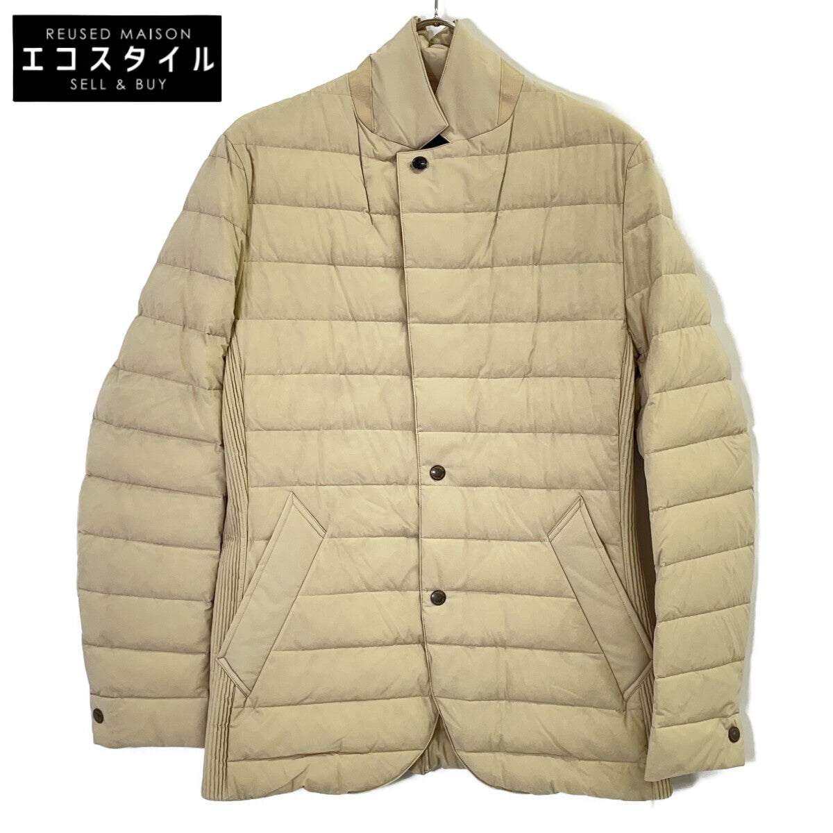 1piu1uguale3 ウノピゥウノウグァーレトレ MRB685-NYU105 ベージュ 4WAY RIB ZIP PT DOWN 2Bテーラードダウンジャケット ジャケット