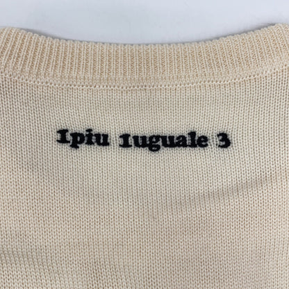 1piu1uguale3 ウノピゥウノウグァーレトレ 【×DISNEY】MRK220-WOL102 オフホワイト MICKEY MOUSE SWEATER ミッキーマウスニット トップス