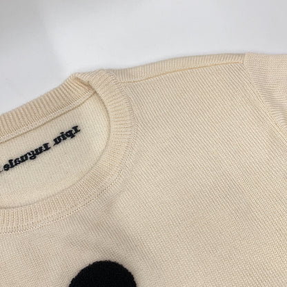 1piu1uguale3 ウノピゥウノウグァーレトレ 【×DISNEY】MRK220-WOL102 オフホワイト MICKEY MOUSE SWEATER ミッキーマウスニット トップス