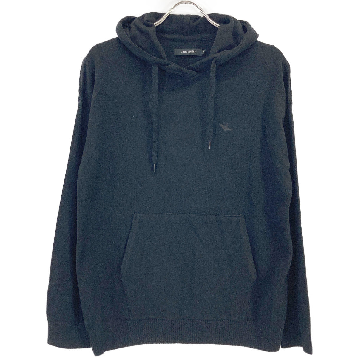 1 piu 1 uguale 3 MRK236-CAS026 黑色 DROP SHOULDER PARKA 羊绒落肩连帽衫 上衣