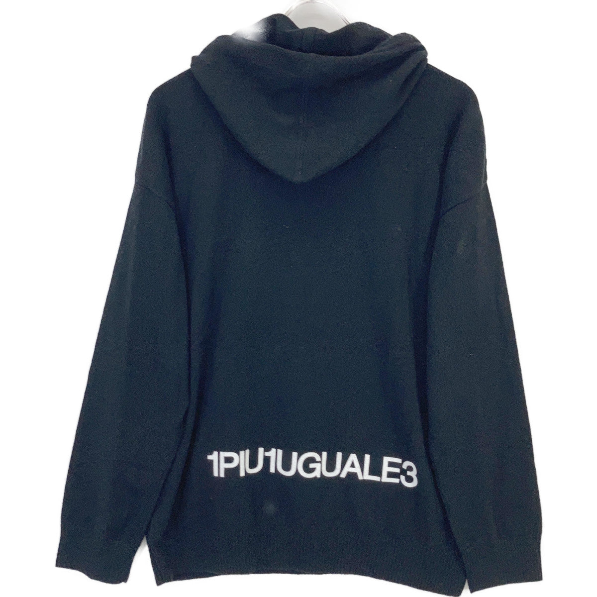 1 piu 1 uguale 3 MRK236-CAS026 黑色 DROP SHOULDER PARKA 羊绒落肩连帽衫 上衣