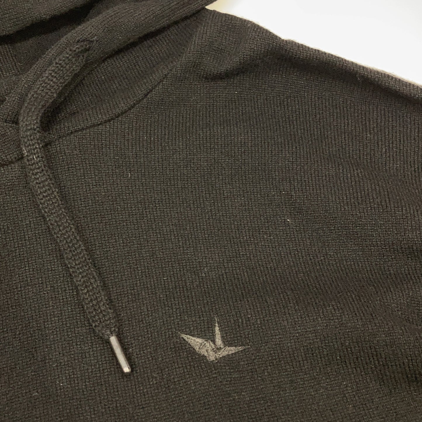 1 piu 1 uguale 3 MRK236-CAS026 黑色 DROP SHOULDER PARKA 羊绒落肩连帽衫 上衣