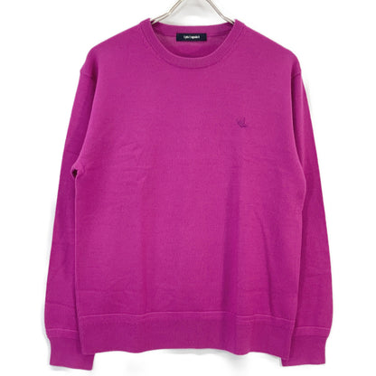 1piu1uguale3 ウノピゥウノウグァーレトレ MRK280-WOL167 ピンク ウール CREW KNIT 刺しゅうクルーネックニット トップス