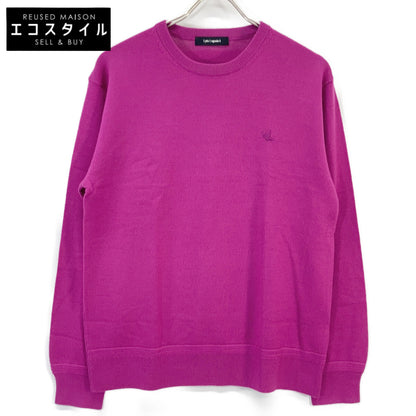 1piu1uguale3 ウノピゥウノウグァーレトレ MRK280-WOL167 ピンク ウール CREW KNIT 刺しゅうクルーネックニット トップス