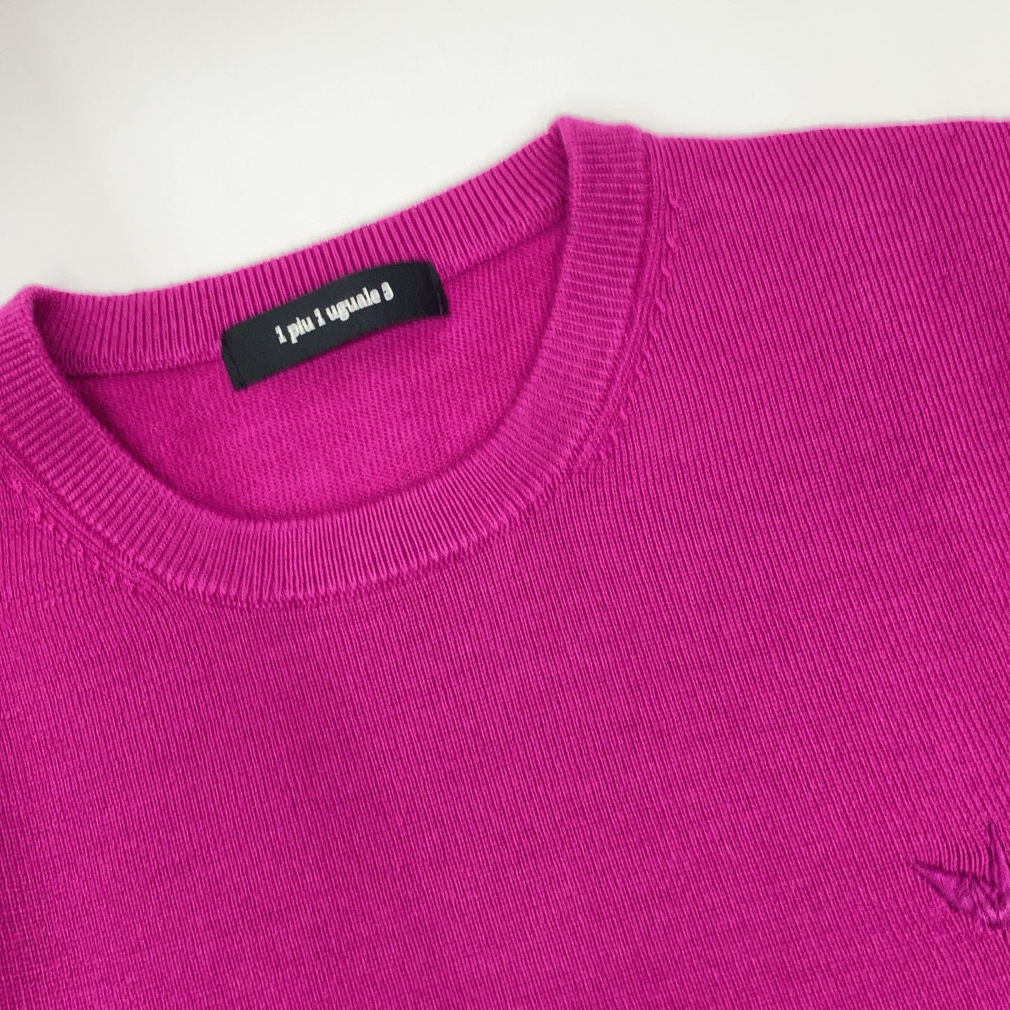 MRK280-WOL167 ﾋﾟﾝｸ ｳｰﾙ CREW KNIT 刺しゅうｸﾙｰﾈｯｸﾆｯﾄ トップス IV メンズ