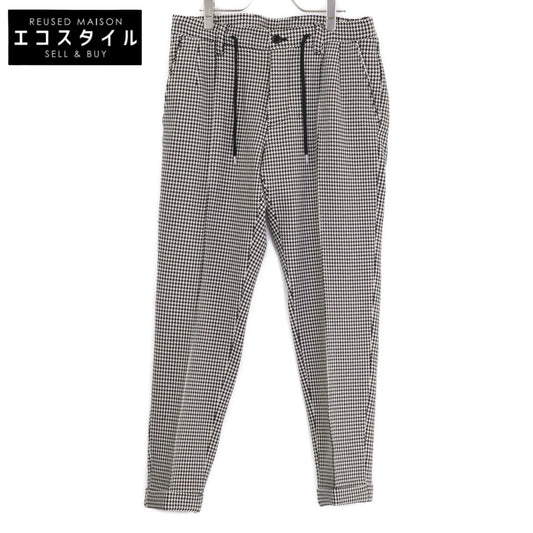 1piu1uguale3 ウノピゥウノウグァーレトレ 【美品】MRP635-POE505 COMFY CREASE SLACKS ハウンドトゥース スラックス ボトムス